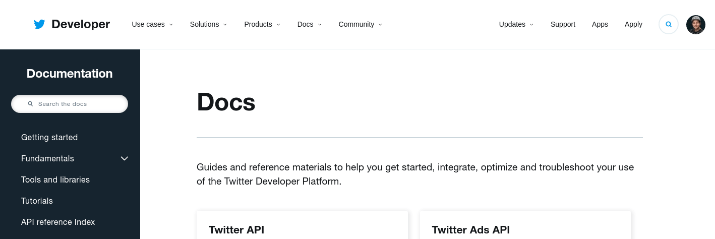 Twitter Developer Documentation